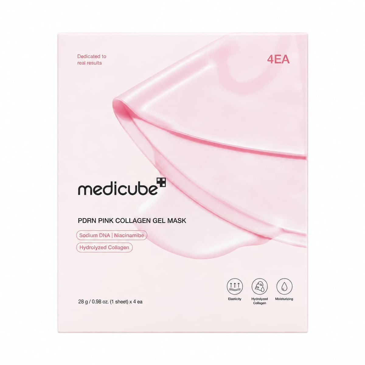 Medicube – Masque gel collagène rose PDRN, 4 feuilles